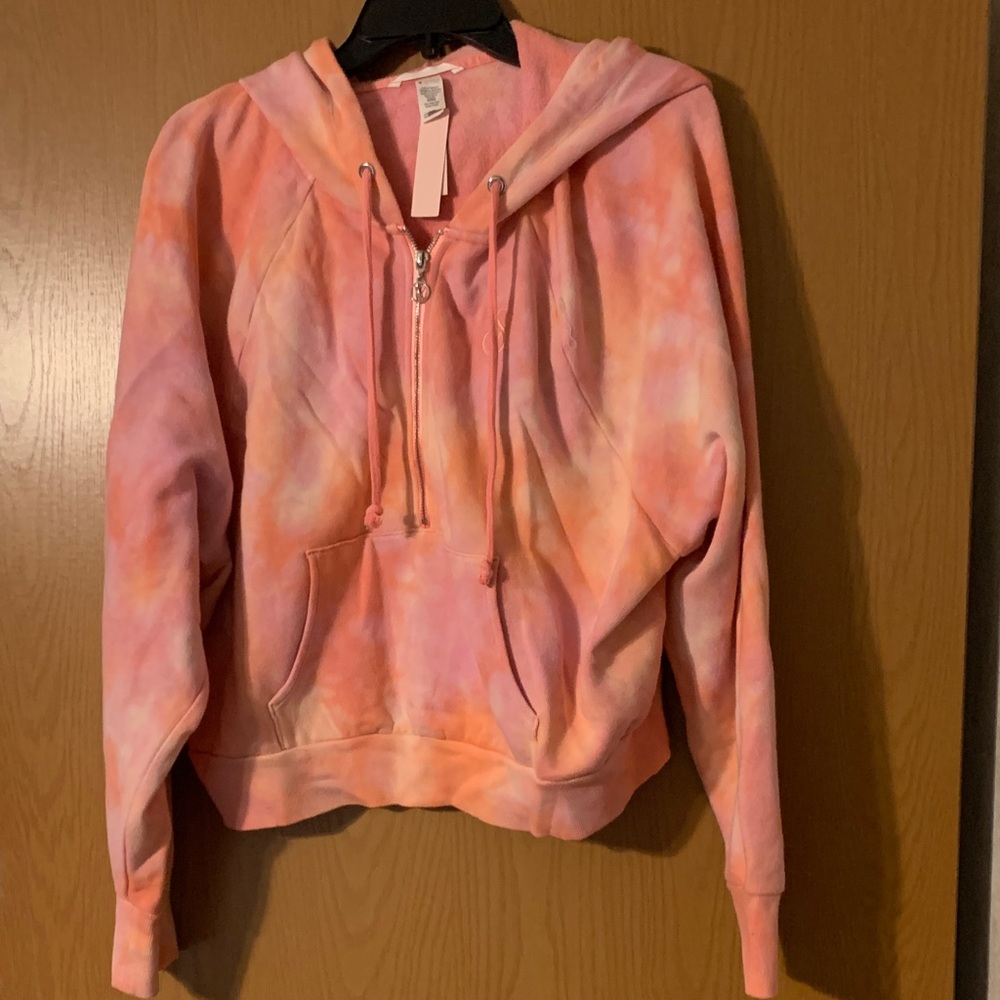 Victoria's Secret Peach Tie-Dye Hoodie